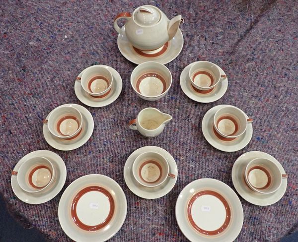 A SUSIE COOPER BANDED TEASET