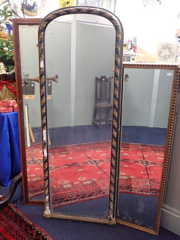 A VICTORIAN PIER MIRROR OF NARROW PROPORTIONS