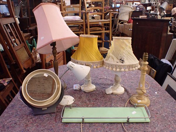 FOUR TABLE LAMPS AND OTHER SIMILAR