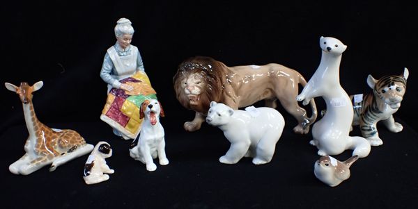 A LLADRO POLAR BEAR AND OTHER SIMILAR