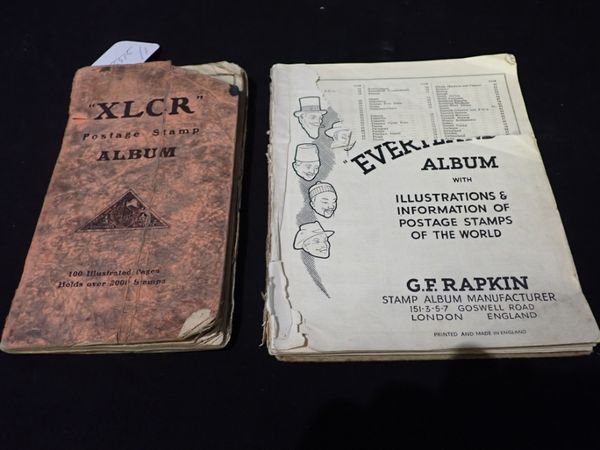 TWO VINTAGE STAMP ALBUMS