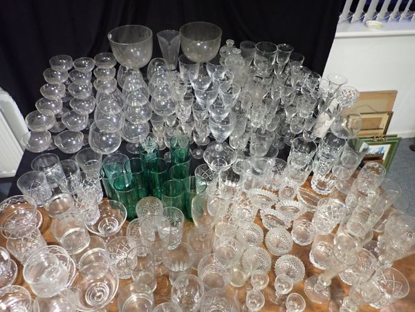 A LARGE COLLECTION OF GLASSWARE