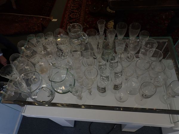 A COLLECTION OF GLASSWARE