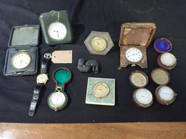 A COLLECTION OF CLOCKS AND BAROGRAPHS