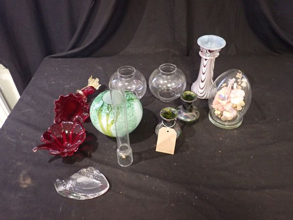 A PAIR OF SMALL STUDIO GLASS VASES