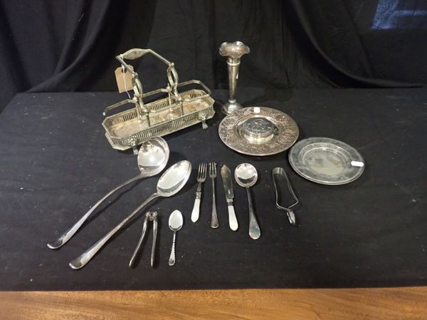 A COLLECTION OF SILVER PLATED WARES