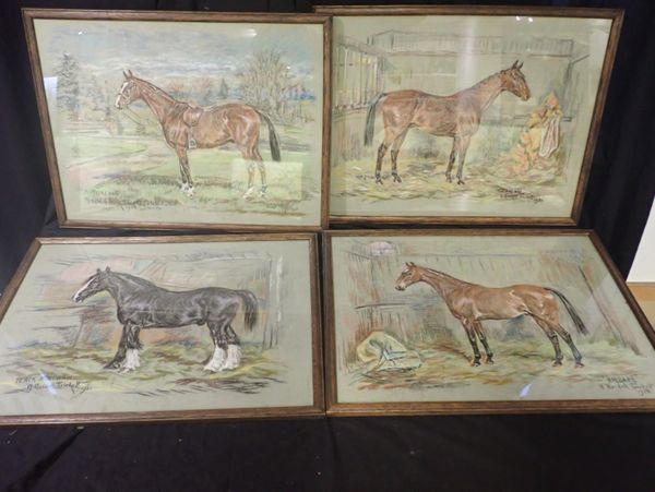 W. WASDELL TRICKETT, A SERIES OF FOUR PORTRAITS OF HORSES