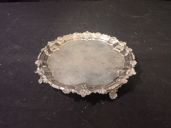 A VICTORIAN SILVER SALVER