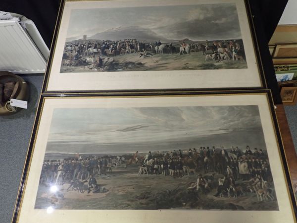 TWO LARGE HUNTING ENGRAVINGS