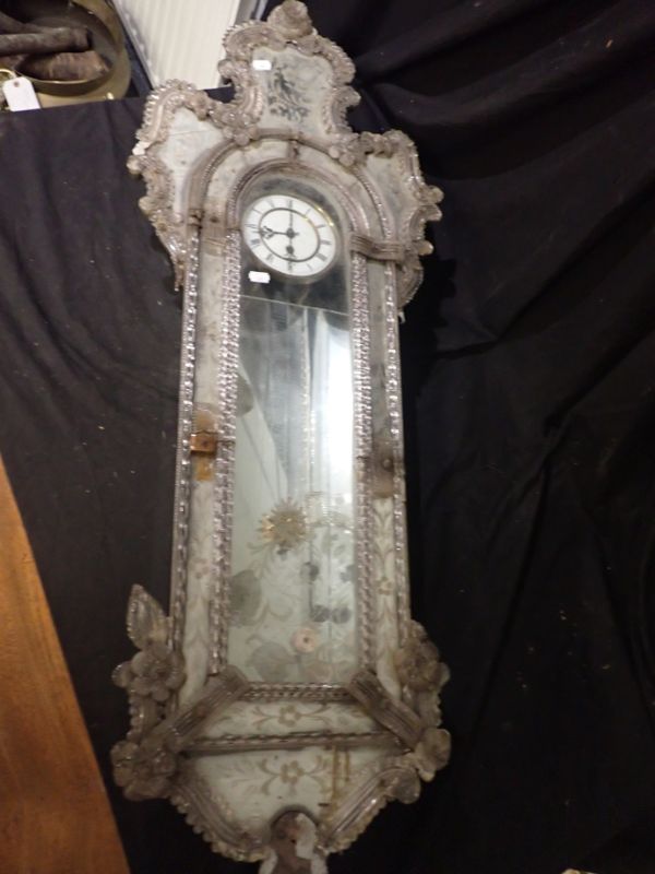 A VENETIAN GLASS WALL CLOCK