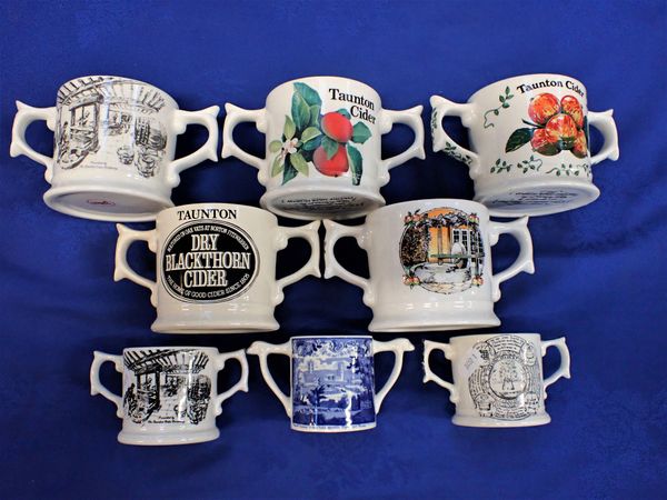 A COLLECTION OF TAUNTON TWO-HANDLED CIDER MUGS