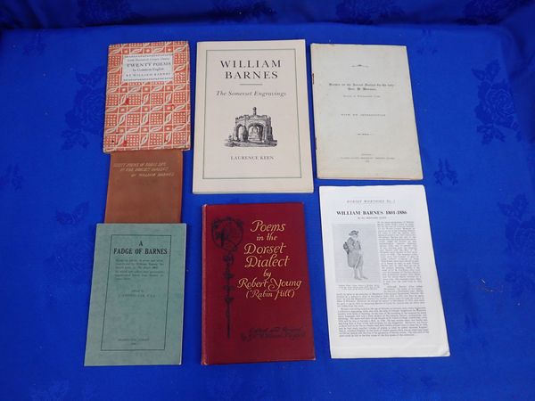 WILLIAM BARNES: 'POEMS IN THE DORSET DIALECT BY THE LATE...'DORCHESTER 1906