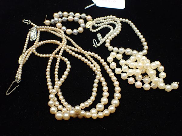 A COLLECTION OF 'PEARL' BRACELETS AND NECKLACES