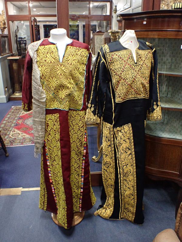 TWO EASTERN DECORATED KAFTANS