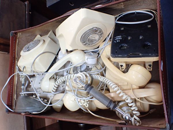 A COLLECTION OF VINTAGE DIAL TELEPHONES