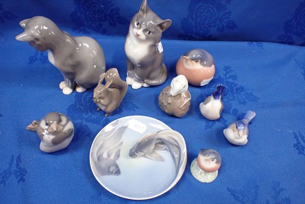 A COLLECTION OF ROYAL COPENHAGEN ANIMALS