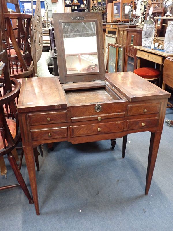 A DUTCH PARQUETRY DRESSING TABLE