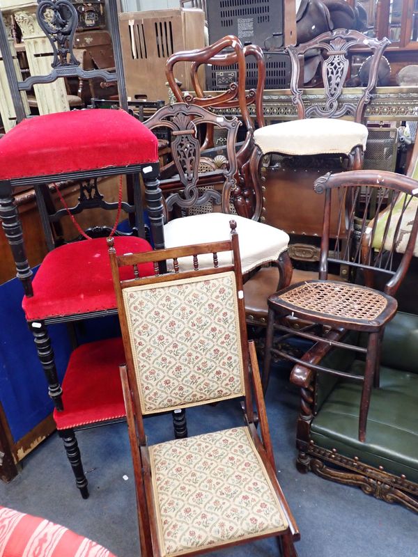 A COLLECTION OF VICTORIAN AND LATER DINING CHAIRS