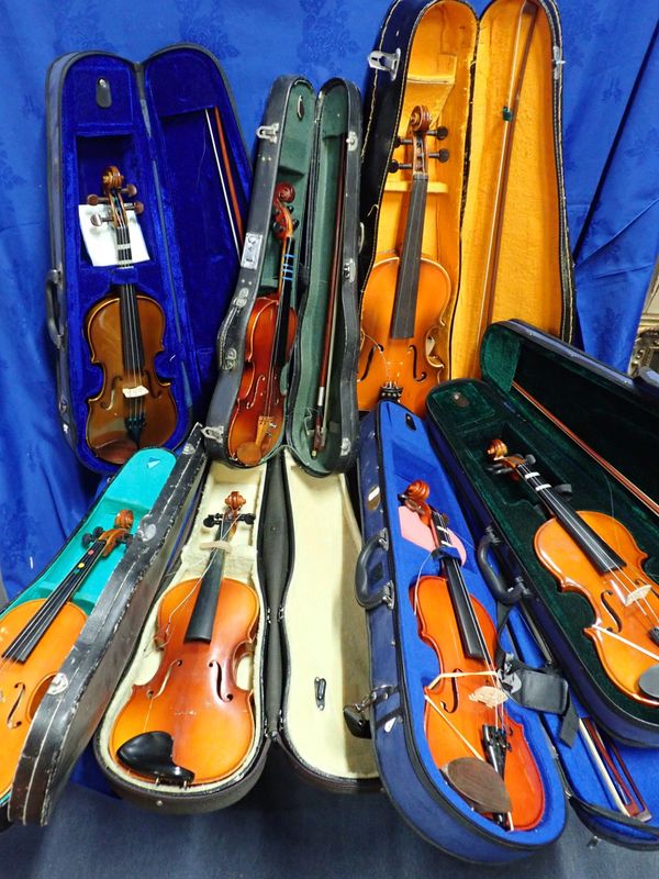 A COLLECTION OF VIOLINS