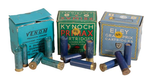 ELEY KYNOCH PRIMAX: A BOX OF 16 BORE PAPER CARTRIDGES