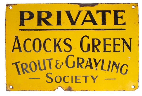 A VINTAGE ENAMEL WALL SIGN