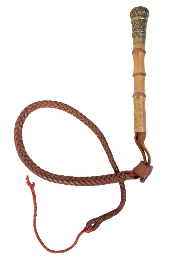 AN EDWARDIAN BEAGLING WHIP