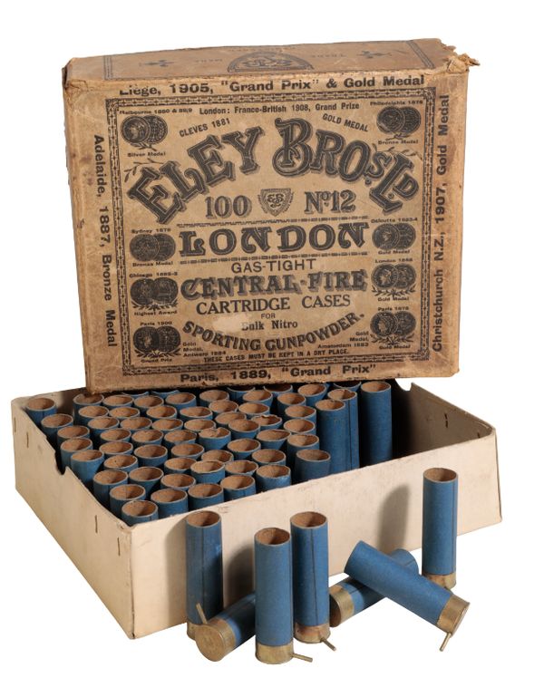 ELEY:  A QUANTITY OF 14 BORE PIN FIRE RELOADING CARTRIDGES