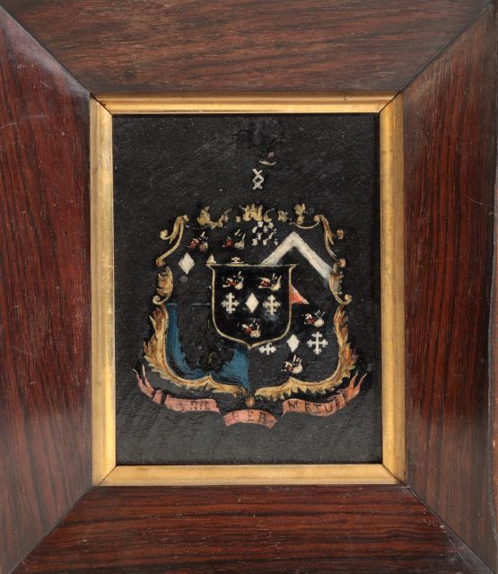 A VICTORIAN PAINTED CREST