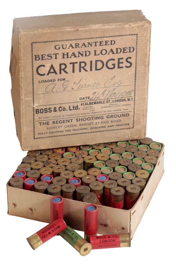 A LARGE QUANTITY OF VARIOUS BOSS 12 BORE CARTRIDGES