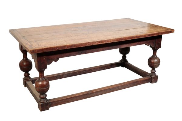 AN OAK REFECTORY TABLE