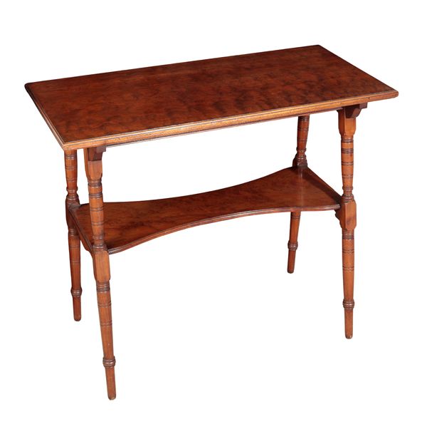 AN AESTHETIC MOVEMENT BURR WOOD TABLE