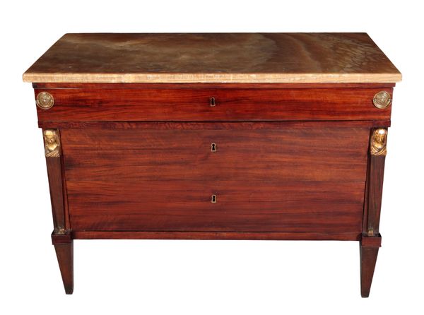 A LOUIS PHILIPPE MAHOGANY COMMODE