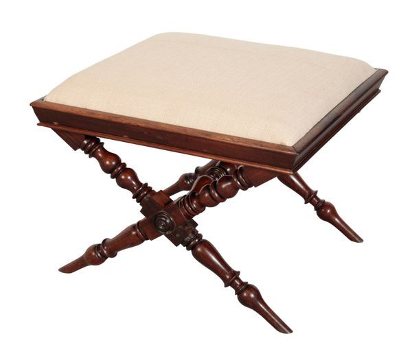 A WILLIAM IV ROSEWOOD STOOL