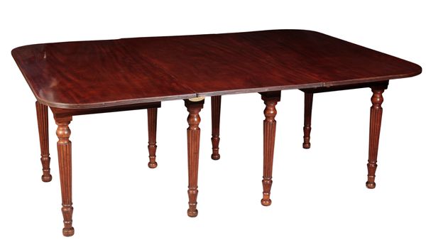 A GEORGE IV MAHOGANY DINING TABLE