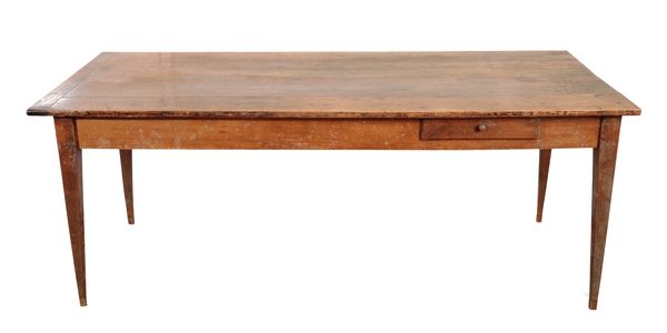 A FRUITWOOD REFECTORY TABLE