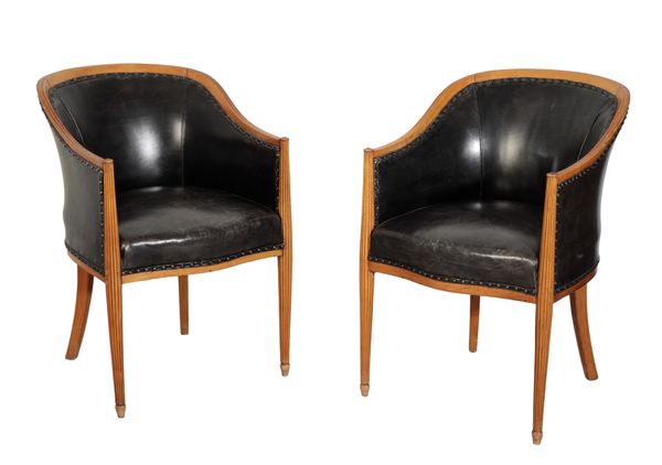 A PAIR OF TUB CHAIRS