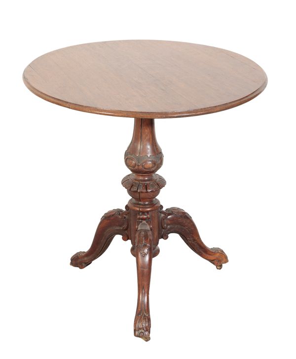 A VICTORIAN MAHOGANY TRIPOD TABLE