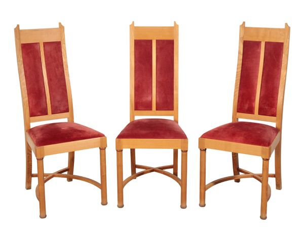 ADRIAN KING FOR WAYWOOD FURNITURE: EIGHT DINING CHAIRS