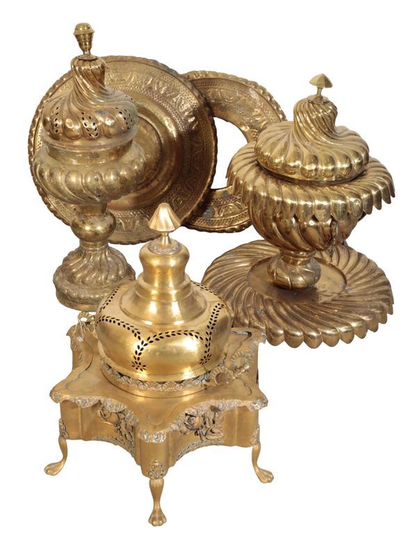 A COLLECTION OF EASTERN BRASSWARE