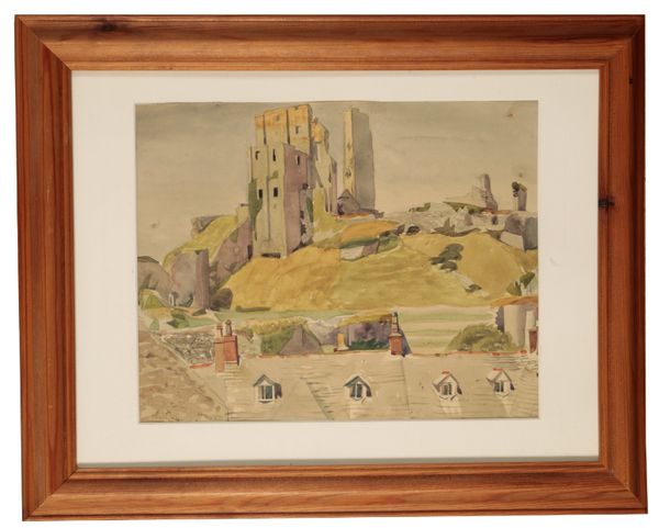 *EDWARD D'ARCY LISTER (1911-1976) A view of Corfe Castle