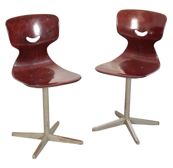 A PAIR OF DUTCH INDUSTRIAL SIDE CHAIRS