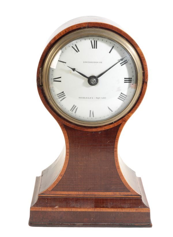 AN EDWARDIAN BALLOON-CASED BRACKET CLOCK