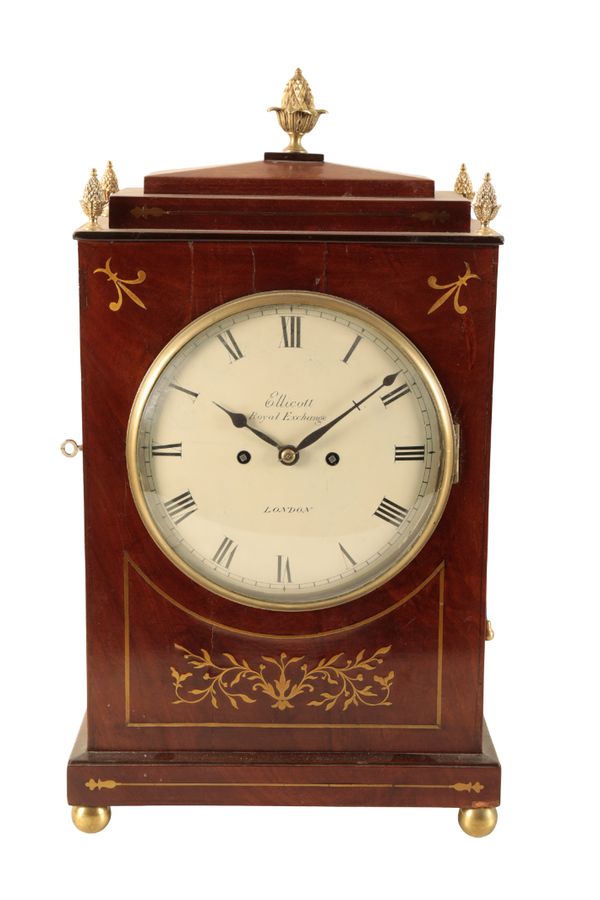 A REGENCY MAHOGANY BRACKET CLOCK