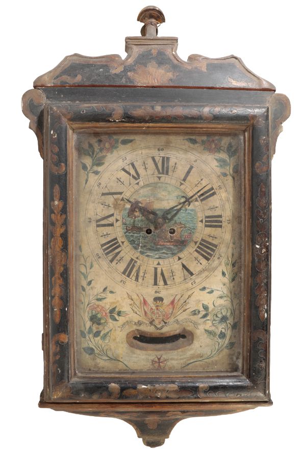 AN 18TH CENTURY MALTESE WALL CLOCK