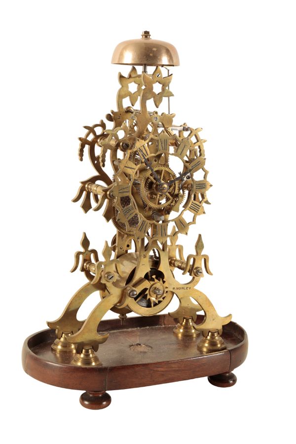 A VICTORIAN SKELETON CLOCK