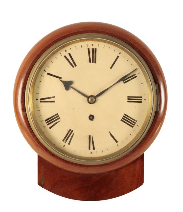 A VICTORIAN DROP DIAL WALL CLOCK