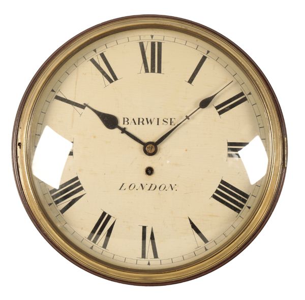 A 19TH CENTURY MAHOGANY WALL CLOCK