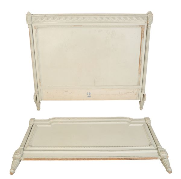 A LOUIS XV STYLE PAINTED DOUBLE BED