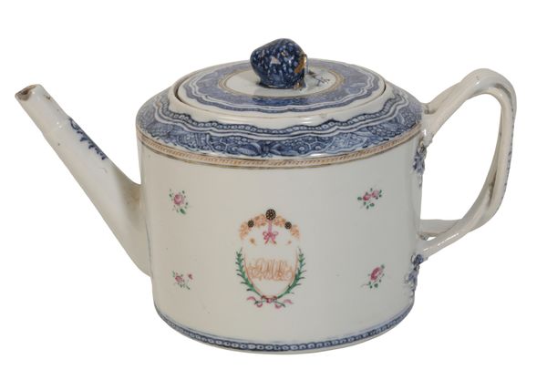 A CHINESE EXPORT ARMORIAL TEAPOT