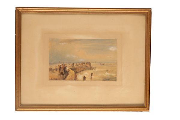 ATTRIBUTED TO DAVID COX (1783-1859) 'Calais Pier'